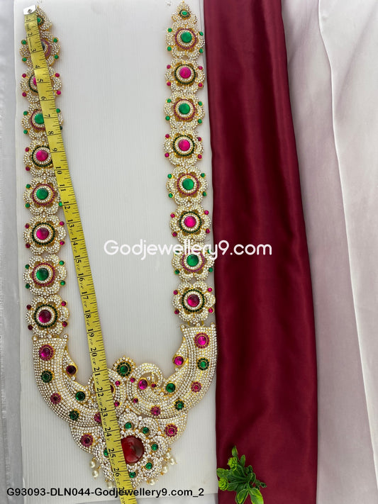 1 Step Long Haram Necklace for Deity God Murti and Vigraha G93093-DLN044-Godjewellery9.com 2