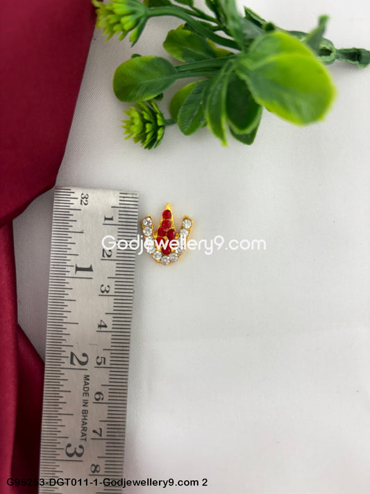 Balaji God Stone Small Namam Vishnu Tilak Temple Jewelry Ornament G96253-DGT011-1-Godjewellery9.com 2