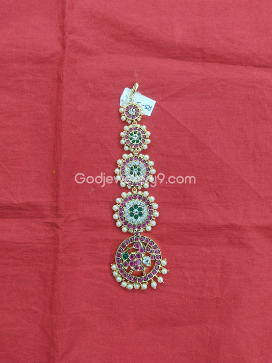 Bharatanatyam Brass Kemp Maang Tikka Godjewellery9.com