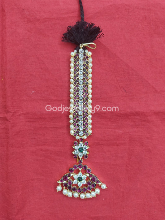 Bharatanatyam Brass Real Kemp Silver Look Like Maang Tikka Godjewellery9.com