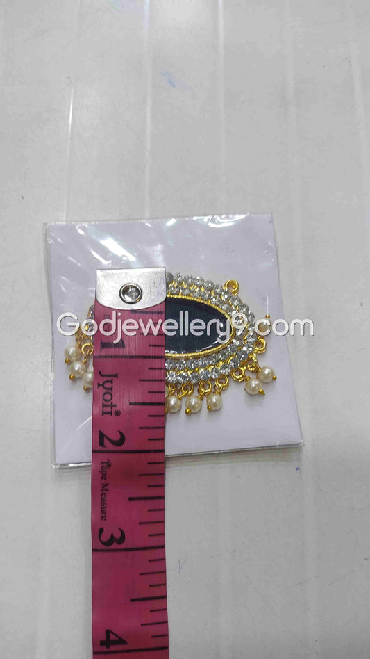 Blue Small Oval Dollar Pendant For Hindu God And Deity R18 Godjewellery9 1