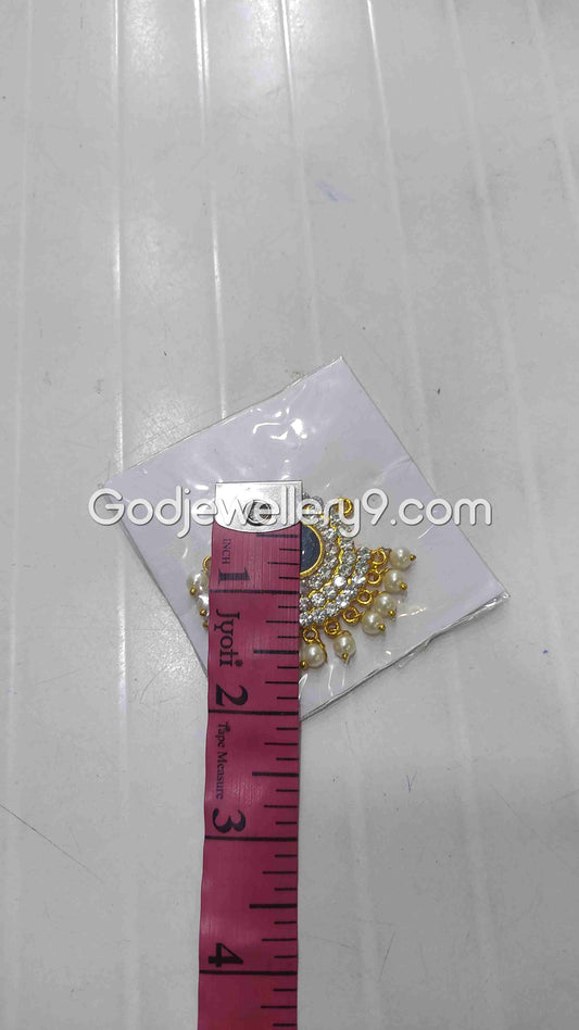 Blue Small Round Dollar Pendant For Hindu God And Deity R9 Godjewellery9 1