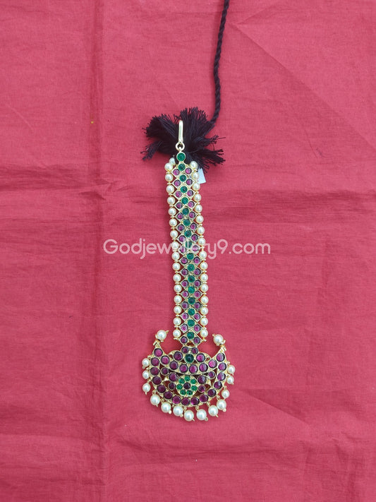 Brass Kemp Nettichutti Maang Tikka for Bharatanatyam Godjewellery9.com