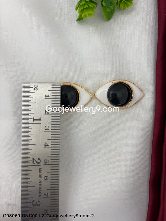 Buy Deity Eyes Online Brass Silver and Stone Studded Eyes for Hindu Gods G93069-DNC001-3-Godjewellery9.com-2