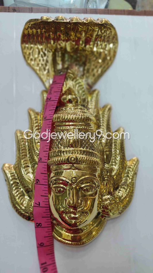 Deity Ammavaru God Brass Face With Snake R3 Godjewellery9 1