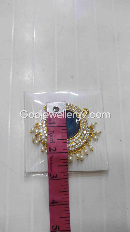 Deity Blue Medium S Round Dollar Pendant Pathakam For God R19 Godjewellery9 1