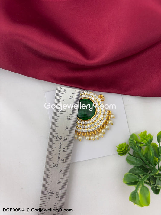 Deity Dollar Pendant God Jewelley Green For All Gods And Goddesses GodJewellery9.com DGP005-4 2