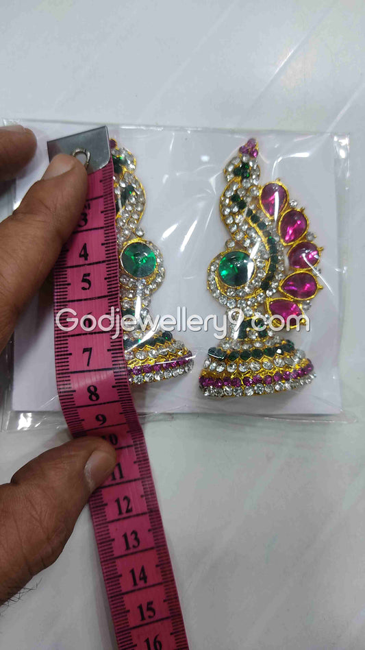 Deity God Amman Multi Earrings karna Pathakam G35 Godjewellery9
1