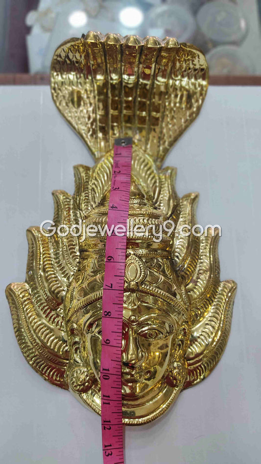 Deity God Ammavaru Brass Face With Snake R2 Godjewellery9 1