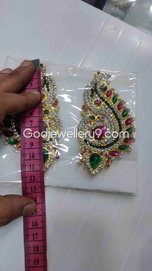 Deity God Earrings Amman karna Pathakam Jewellery G46 Godjewellery9
1
