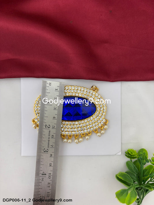 Deity God Jewelley Blue Enamel Dollar Chest Ornaments Pendant GodJewellery9.com DGP006-11 2