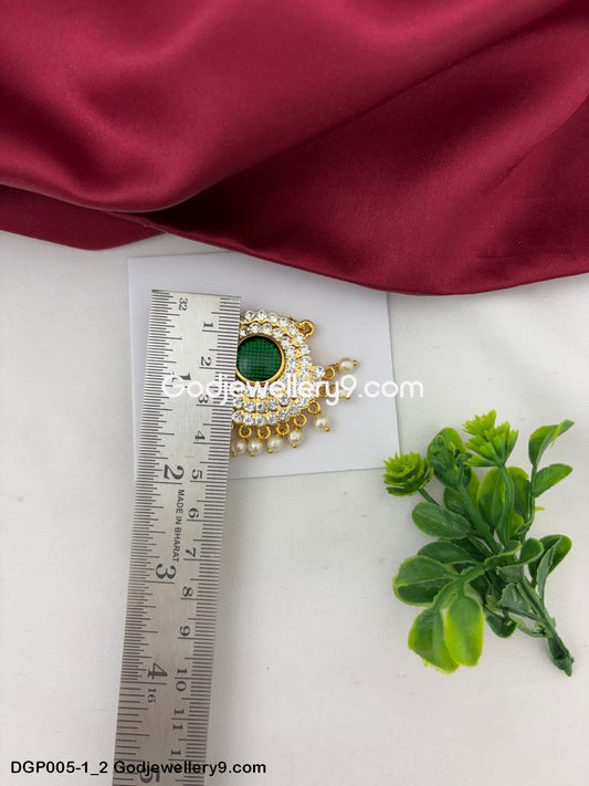 Deity God Jewelley Green Dollar Pendant For All Gods And Goddesses GodJewellery9.com DGP005-1 2