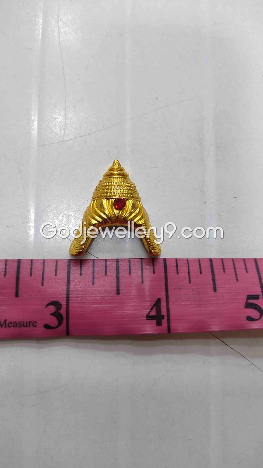 Deity God Mukut Small Half Crown Gold Plated Kireetam 10 Godjewellery9 1