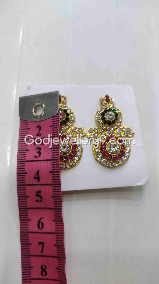 Deity God karna Pathakam Multicolor Earrings For Amman G19 Godjewellery9 1