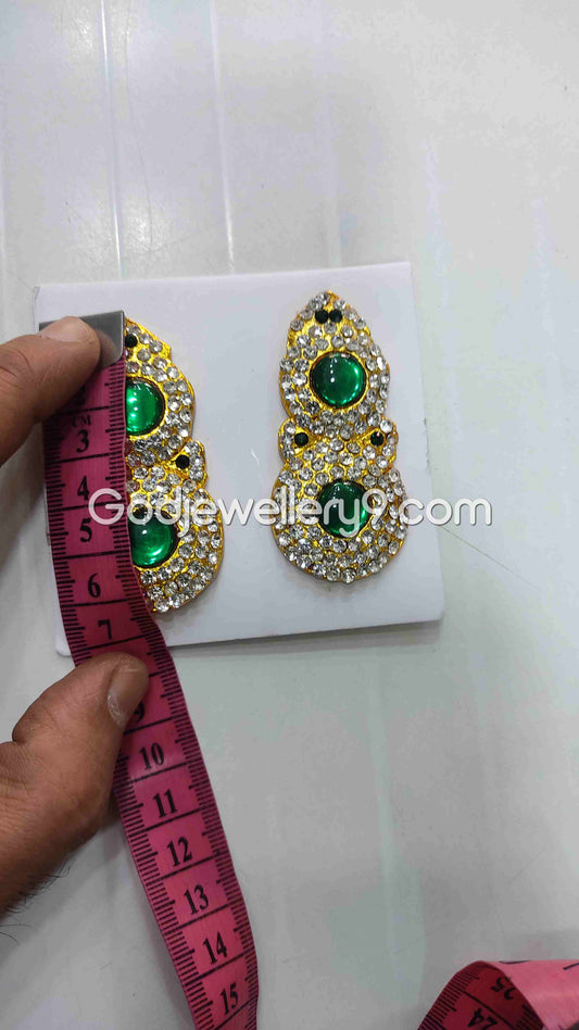 Deity Green Earrings For Amman karna Pathakam God G4