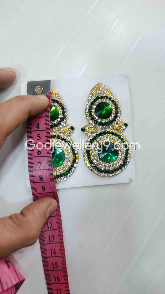 Deity Green Earrings For God Amman karna Pathakam G3
