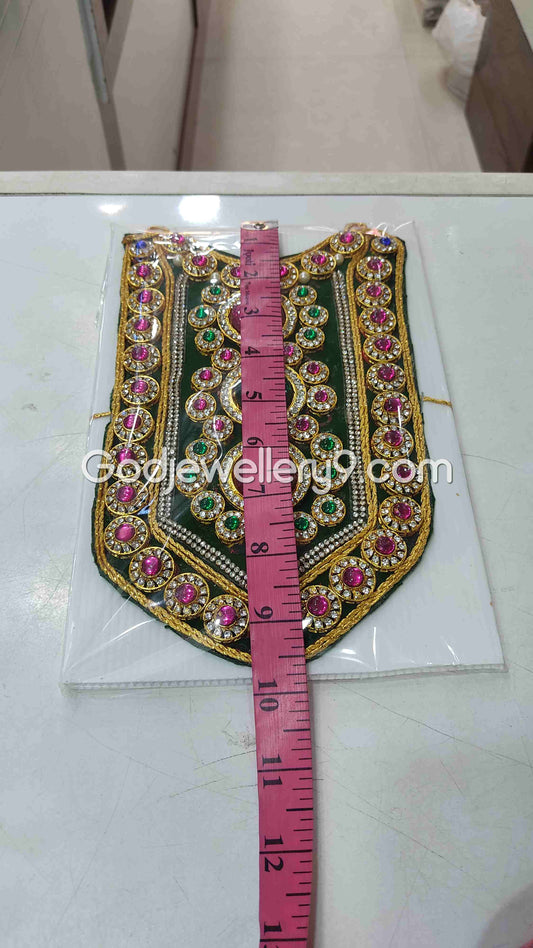 Deity Green Long Kavasam Haram MultiColor God Necklace Jewellery 1 godjewellery9