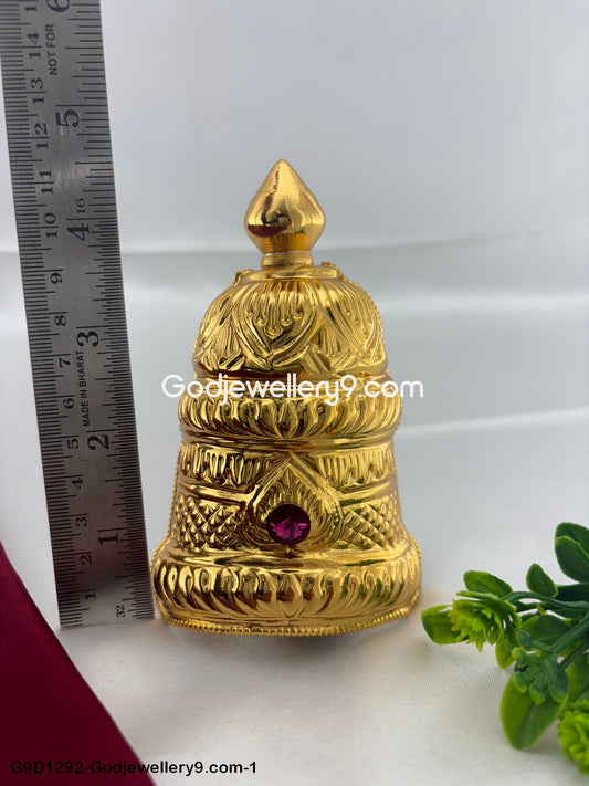 Deity Half Crown Mukut For Hindu God And Temple Idol Statues G2 Godjewellery9.com G9D1292-1