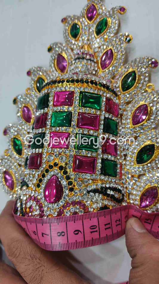 Deity Kireetam Mukut Sudar Crown Stone Jwala God Jewelley G7 Godjewellery9 1