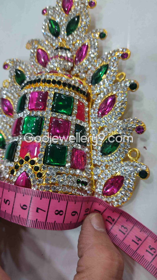 Deity Kireetam Sudar Crown Stone Jwala God Mukut Jewelley G6 Godjewellery9 1