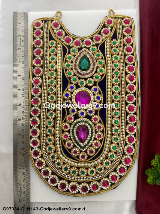 Deity Long Necklace Chest Haram Cloth Kavasam Haram for Hindu God Godjewellery9.com G97034-DLN143-1