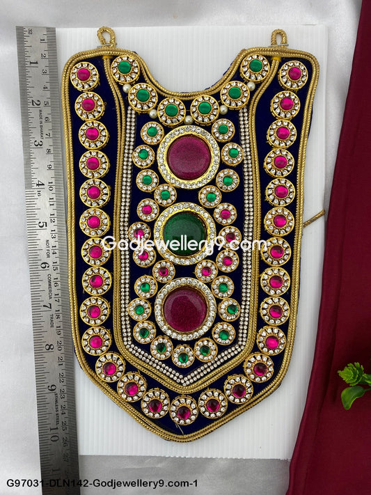 Deity Long Necklace Chest Haram Cloth Kavasam Jewellery Ornaments Godjewellery9.com G97031-DLN142-1