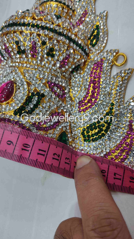 Deity Mariamman God Mukut Temple Kireetam Sudar Crown Jwala G12 Godjewellery9 1