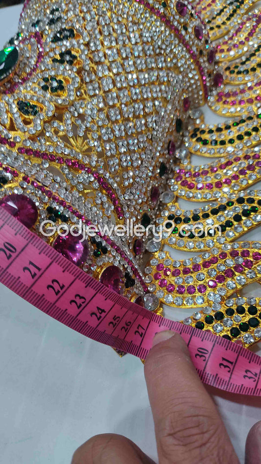 Deity Mariamman Stone Kireetam God Mukut Sudar Crown Jwala G10 Godjewellery9 1