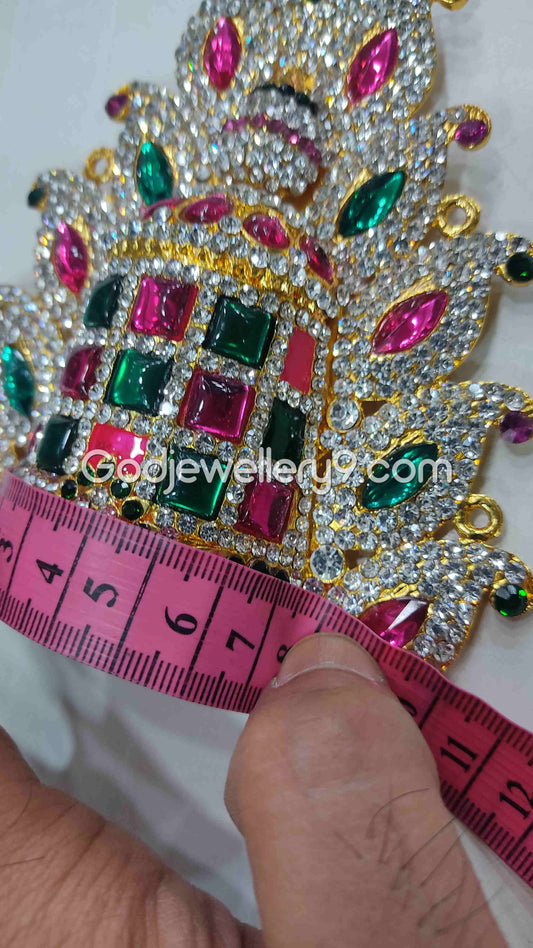 Deity Mariamman Temple Kireetam God Mukut Sudar Crown Jwala G11 Godjewellery9 1