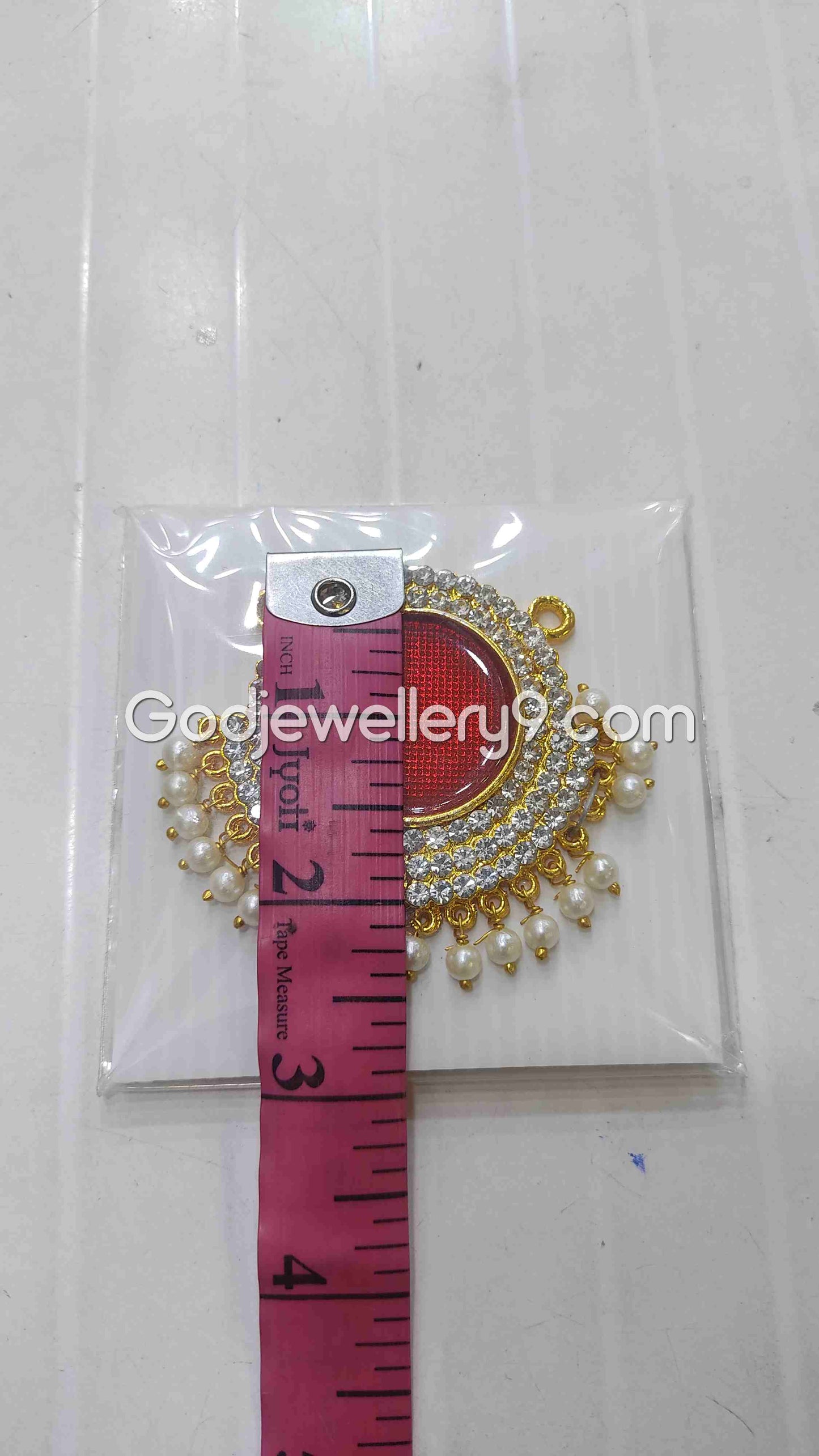 Deity Maroon Medium S Round Dollar Pendant Pathakam For God R21 Godjewellery9 1