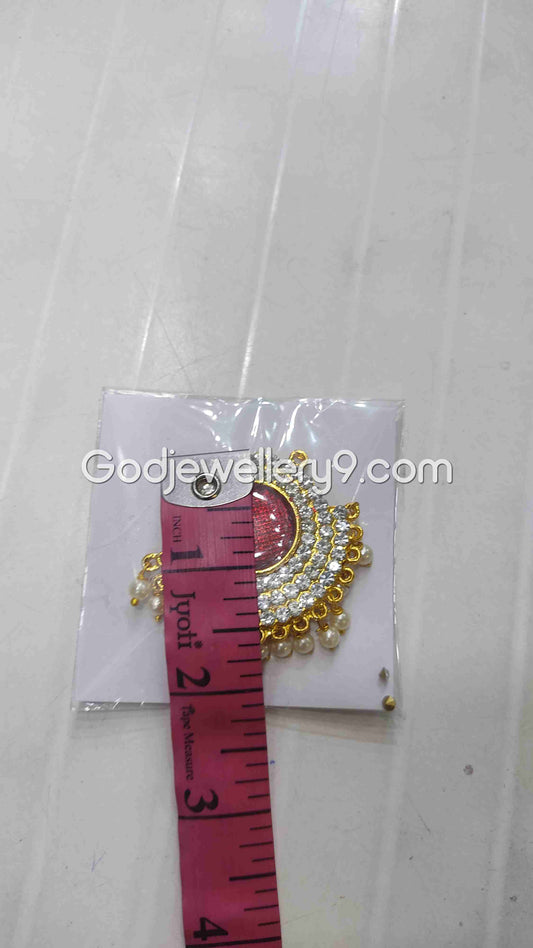 Deity Maroon Small B Round Dollar Pendant Pathakam For God R24 Godjewellery9 1