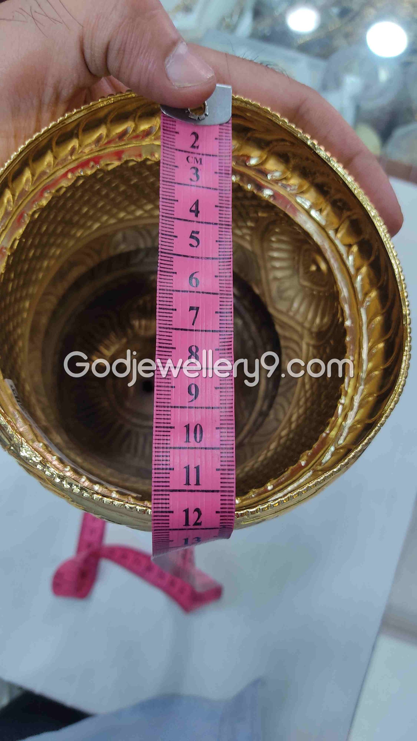 Deity Mukut Gold Plated Round Crown Kireetam For Idol G7 Godjewellery9 1