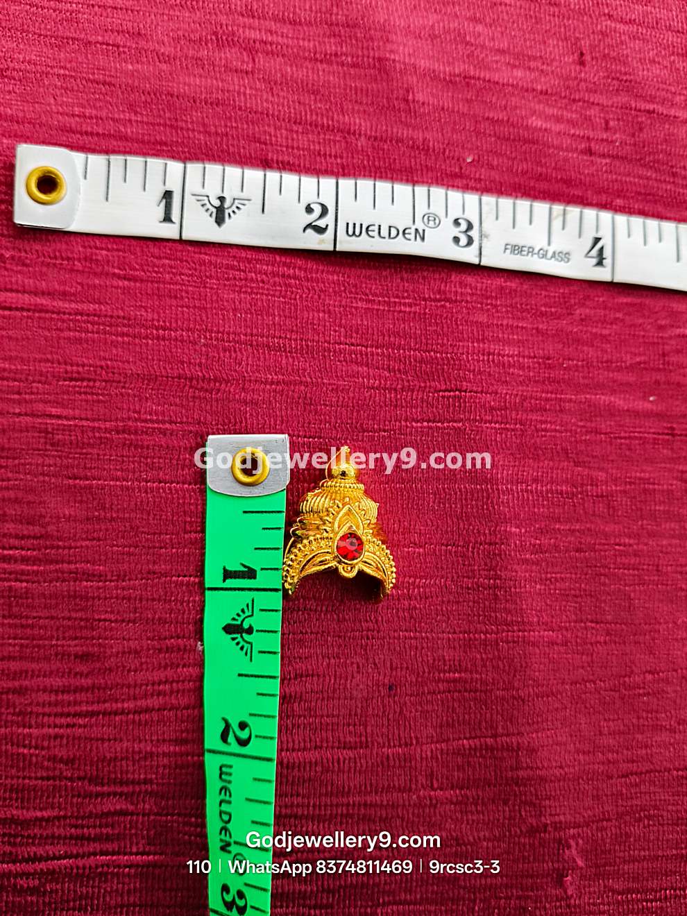 Deity Mukut Small Half Crown Gold Plated Kireetam For God 9rcsc3-2 godjewellery9.com