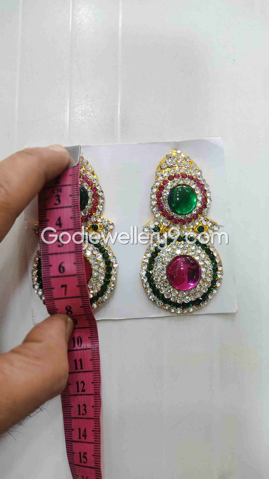 Deity Multicolor Earrings For God Amman karna Pathakam G1