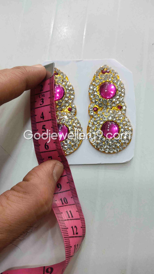 Deity Pink Earrings For Amman karna Pathakam God G5