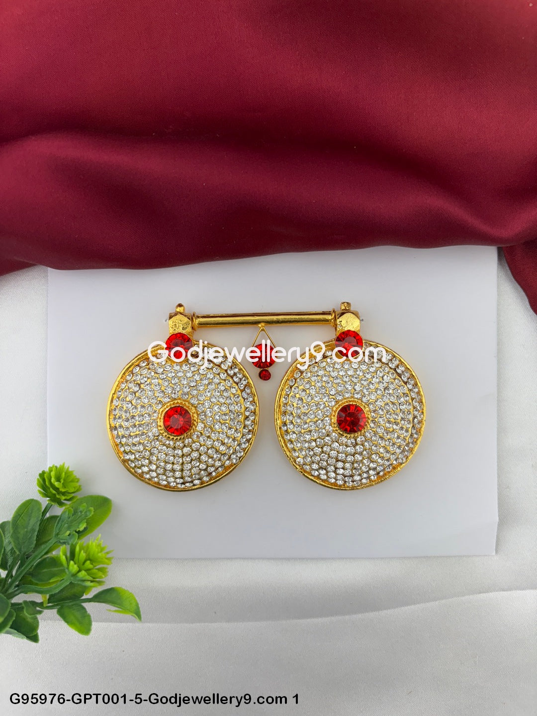 Deity Pustal Tadu And Stone Mangalsutra for Amman And Ammavari Idols G95976-GPT001-5-Godjewellery9.com 1