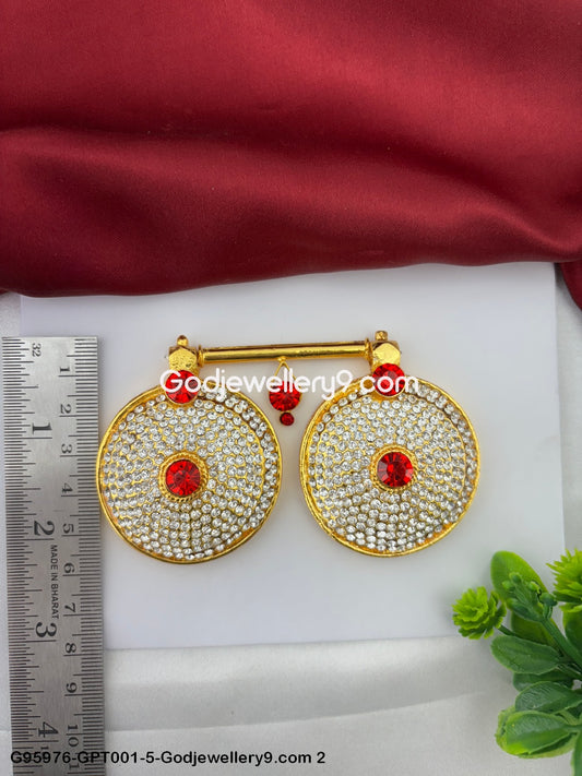 Deity Pustal Tadu And Stone Mangalsutra for Amman And Ammavari Idols G95976-GPT001-5-Godjewellery9.com 2