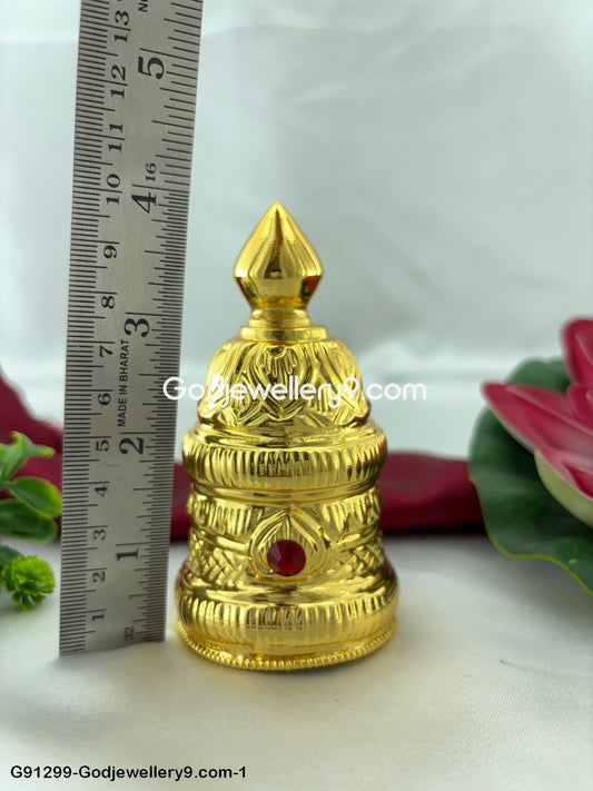 Deity Round Crown Mukut For Hindu God And Temple Idol Statues G2 Godjewellery9.com-G91299-1299-1