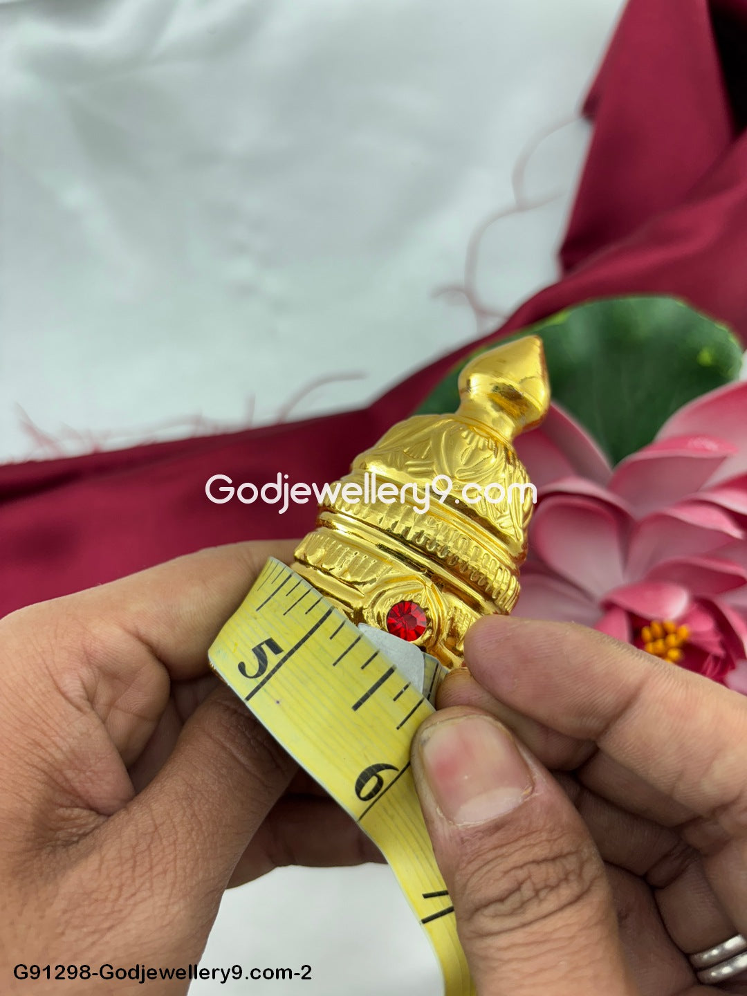 Deity Round Crown Mukut Kireedam For Hindu Idol Statues G1 Godjewellery9.com-G91298-1298-2