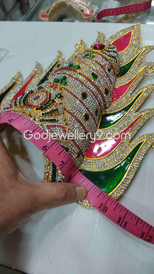 Deity Stone Jwala Mukut God Jewelley Sudar Crown Kireetam G2
Godjewellery9 1