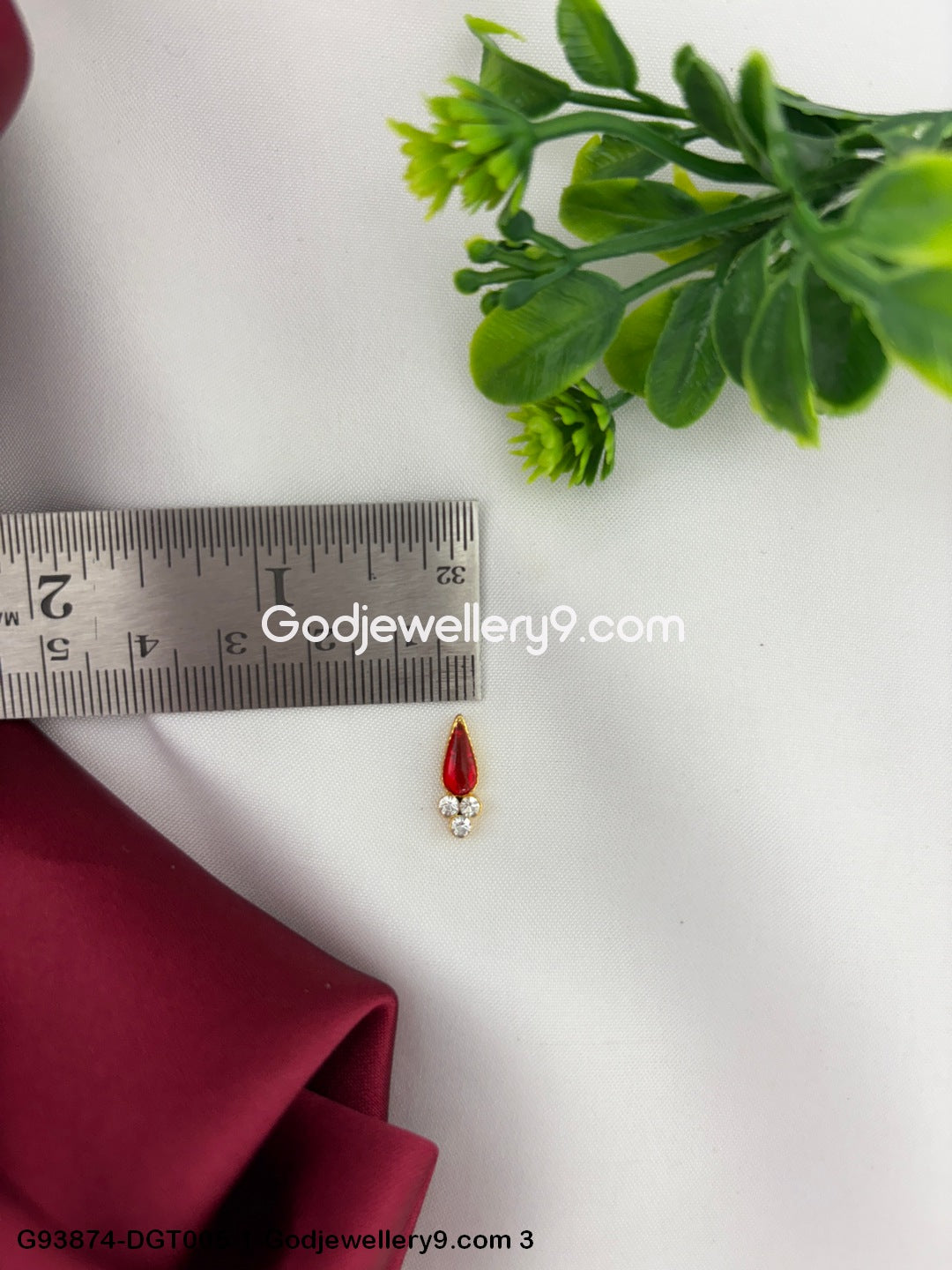 Deity Stone Tilakam Namam Bindi for God Ram Temple Idol Murti Alankaram G93874-DGT005-1 -Godjewellery9.com 3