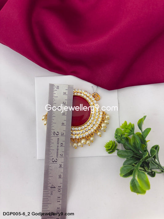 Deity Swami Alankaram Chest Ornaments God Dollar Pendant Marron GodJewellery9.com DGP005-6 2