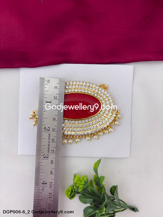 Dollar Pendant For Deity God Jewelley Marron Enamel Round GodJewellery9.com DGP006-6 2