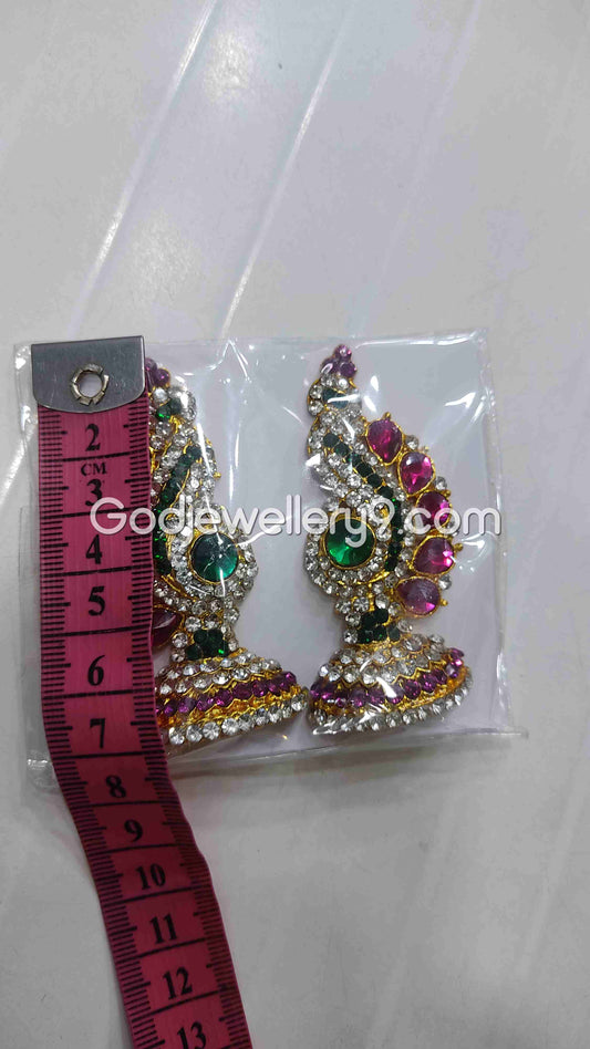 Earrings Deity God Amman Multi karna Pathakam G37 Godjewellery9
1