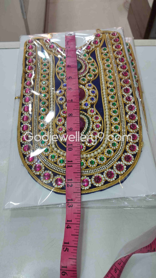 God Blue Long Haram MultiColor Stone Necklace Kavasam Jewellery 1 godjewellery9