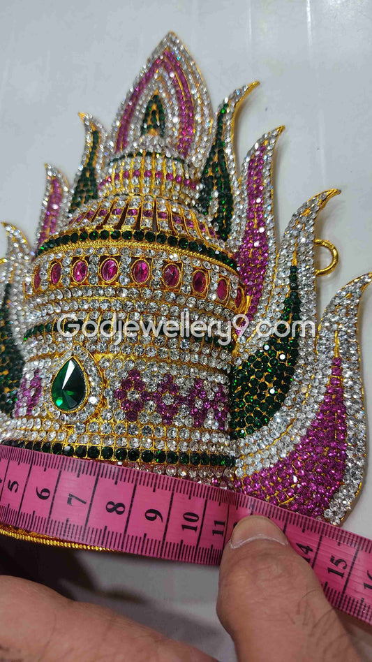 God Deity Kireetam Mukut Sudar Crown Stone Jwala Jewelley G8 Godjewellery9 1