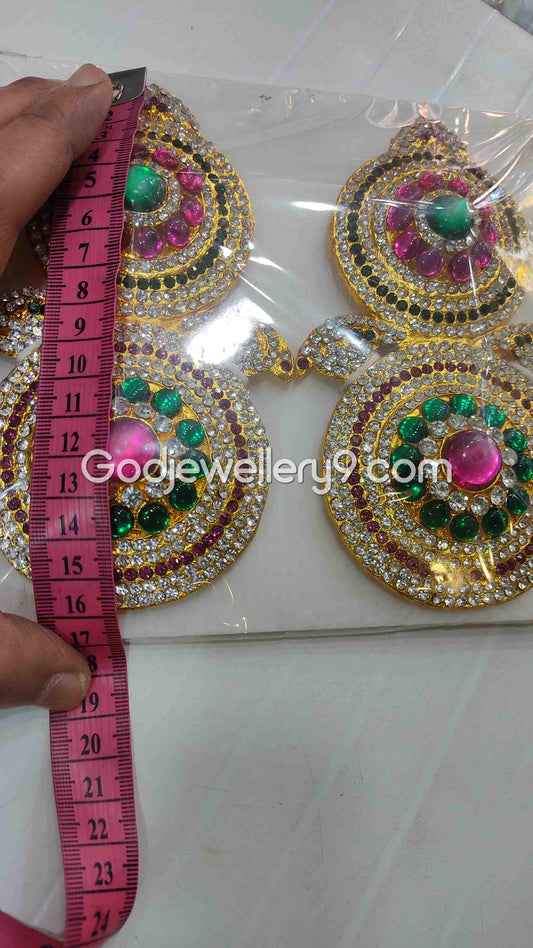 God Deity Multicolor karna Pathakam Earrings For Amman G22 Godjewellery9
1