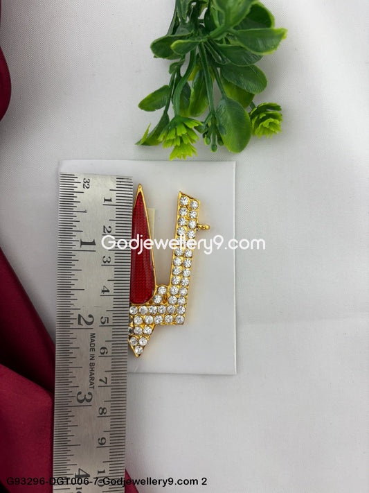 God V Shape Stone Namam Vishnu Tilak Stone for Divine Deity Alankaram G93296-DGT006-7-Godjewellery9.com 2