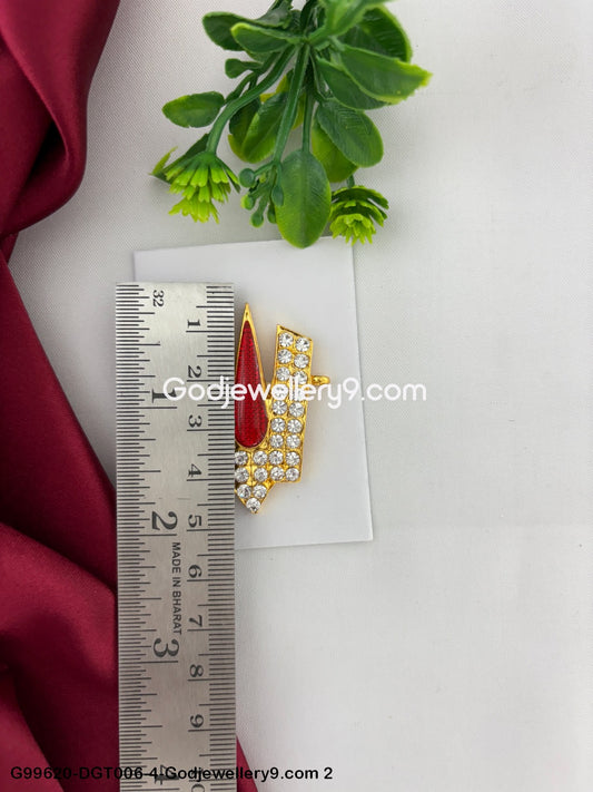 God V Shape Stone Namam Vishnu Tilak Temple Jewelry Alankaram G99620-DGT006-4-Godjewellery9.com 2