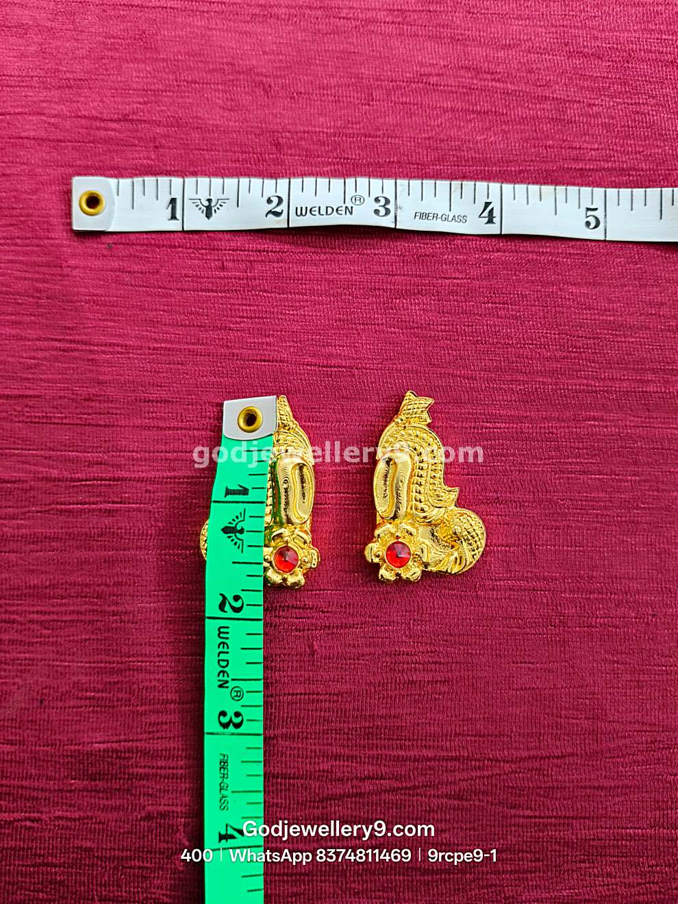 Gold Plated Earrings Karna pathakam 9rcpe9-1 godjewellery9.com